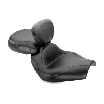 Picture of Mustang 02-08 Honda VTX1800C Sport Touring 2PC Seat w-Driver Backrest - Black