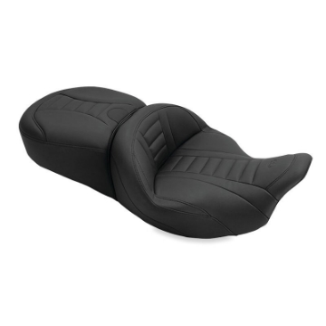 Picture of Mustang 08-21 Harley Electra Glide, Rd Glide, Rd King, Str Glide Touring 1PC Seat Deluxe - Black