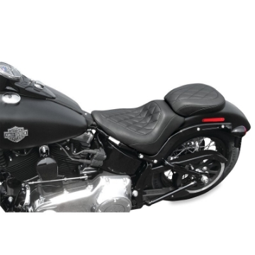 Picture of Mustang 11-13 Harley Blackline, 12-17 Slim,Slim S Wide Tripper Solo Seat Diamond Stitch - Black