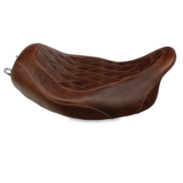 Picture of Mustang 97-07 Harley Rd King,06-07 Str Glide,00-05 Eagle Tripper Solo Seat - Brown
