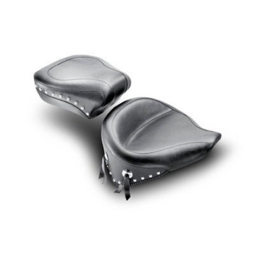 Picture of Mustang 00-15 Harley Softail Standard Rear Tire Wide Touring Passenger Seat w-Studs - Black