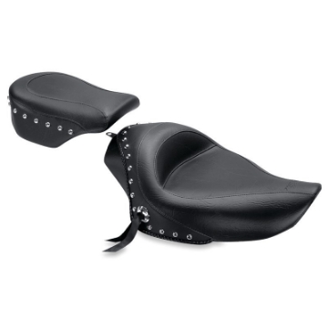 Picture of Mustang 04-21 Harley Sportster 3-3 GAL Standard Touring Solo Seat w-Studs - Black