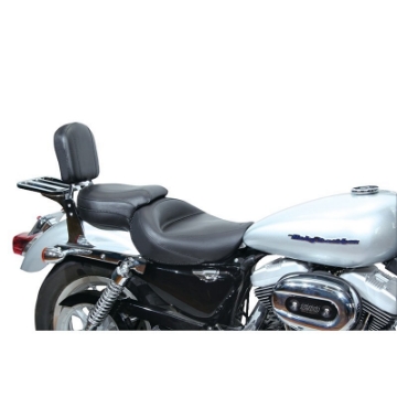Picture of Mustang 04-21 Harley Sportster Wide Touring 1PC Seat - Black