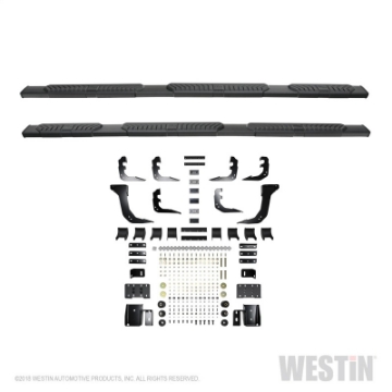 Picture of Westin 19-21 Ram 1500 Crew Cab R5 M-Series Wheel-to-Wheel Nerf Step Bars - Black