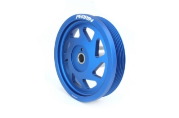 Picture of PERRIN 19-21 Subaru WRX - 16-18 Forester - 15-19 Legacy Lightweight Crank Pulley - Blue