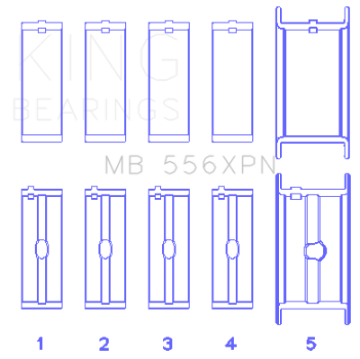 Picture of King Engine Bearings Chevrolet 369-502 Gen IV- V- VI - Size STDX Main Bearing Set