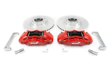 Picture of Alcon 2019+ Ford Ranger-2020+ Bronco 2-3L 350x34mm Rotors 6-Piston Calipers Front Brake Kit - Red
