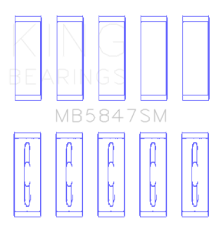 Picture of King Ford Powerstroke 6-7L Diesel 0-25 Oversized OS +-040 Crankshaft Main Bearing Set