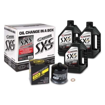 Picture of Maxima SXS Polaris RZR-Ranger Quick Change Kit w-Full Synthetic 5W50 Engine Oil-Filter-Hardware