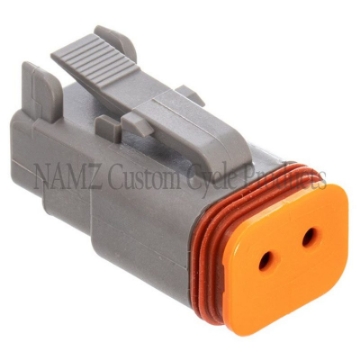 Picture of NAMZ Deutsch DT Series 2-Wire Plug & Wedgelock - Grey Repl HD 72132-94GY