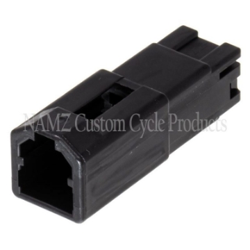 Picture of NAMZ AMP 040 Series 2-Position Male Wire Cap Housing Connector HD 72902-01BK