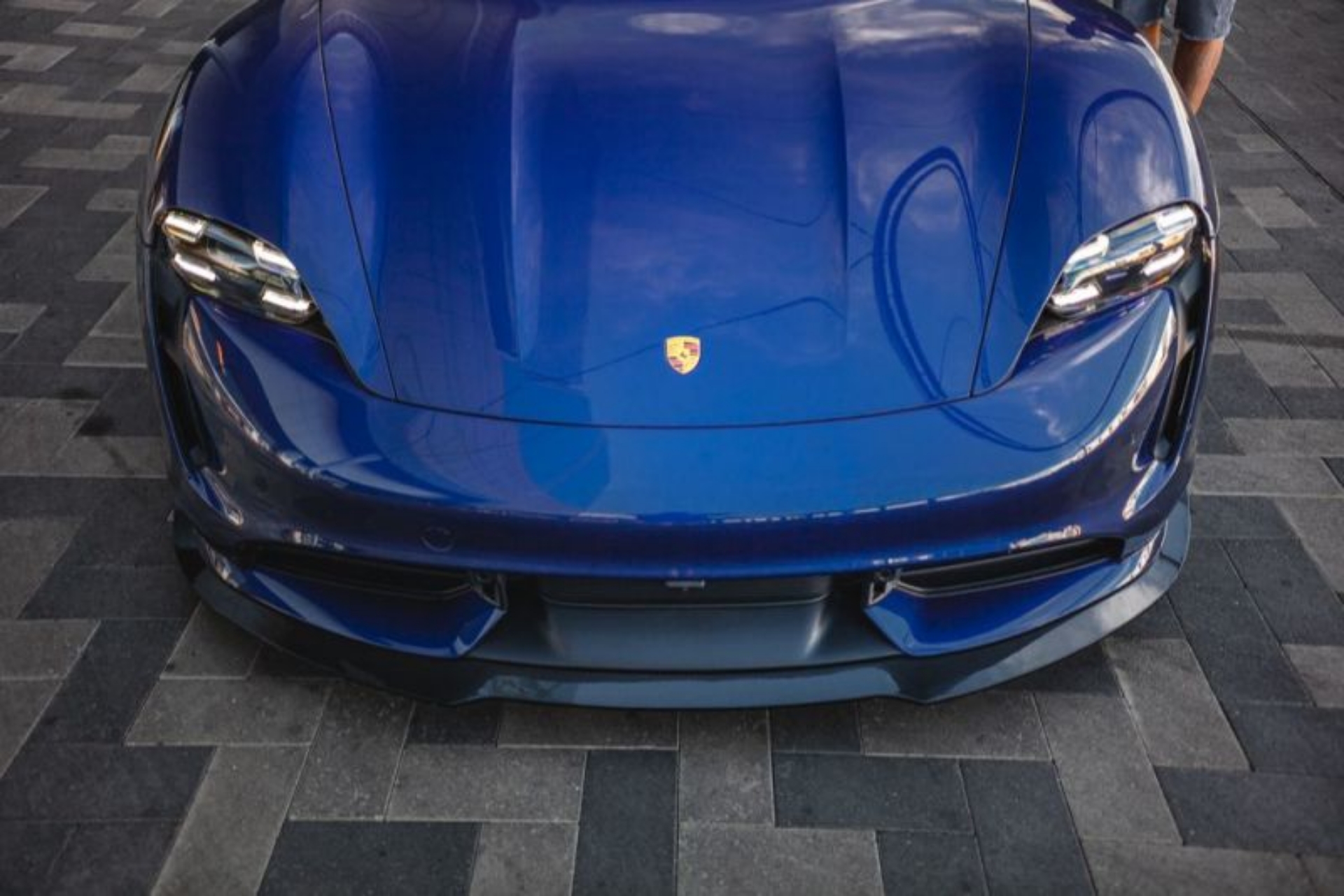Picture of VR Aero Porsche Taycan Turbo-Turbo S Carbon Fiber Front Lip Spoiler