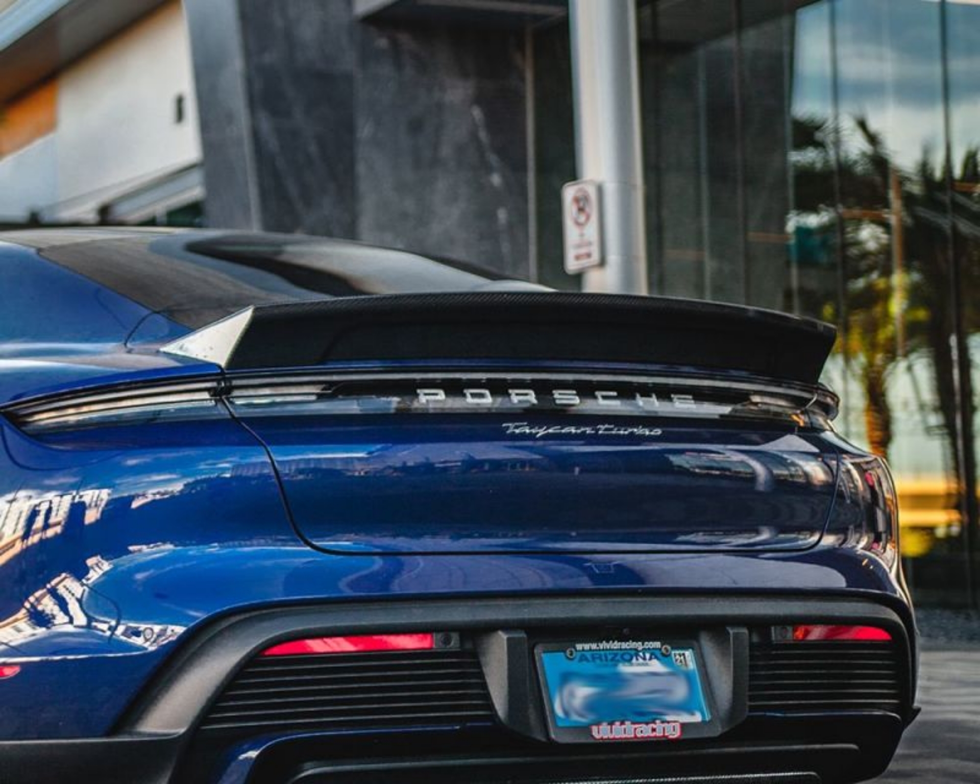 Picture of VR Aero Porsche Taycan Turbo-Turbo S Carbon Fiber Trunk Spoiler