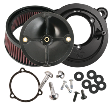 Picture of S&S Cycle 2008+ BT w- S&S 58mm Throttle Body Stealth Air Cleaner Kit w-o Cover