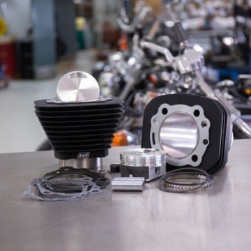 Picture of S&S Cycle 86-21 Sportster Models 1250cc Conversion Kit - Wrinkle Black