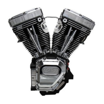 Picture of S&S Cycle 99-06 BT T111 Long Block Engine - Wrinkle Black