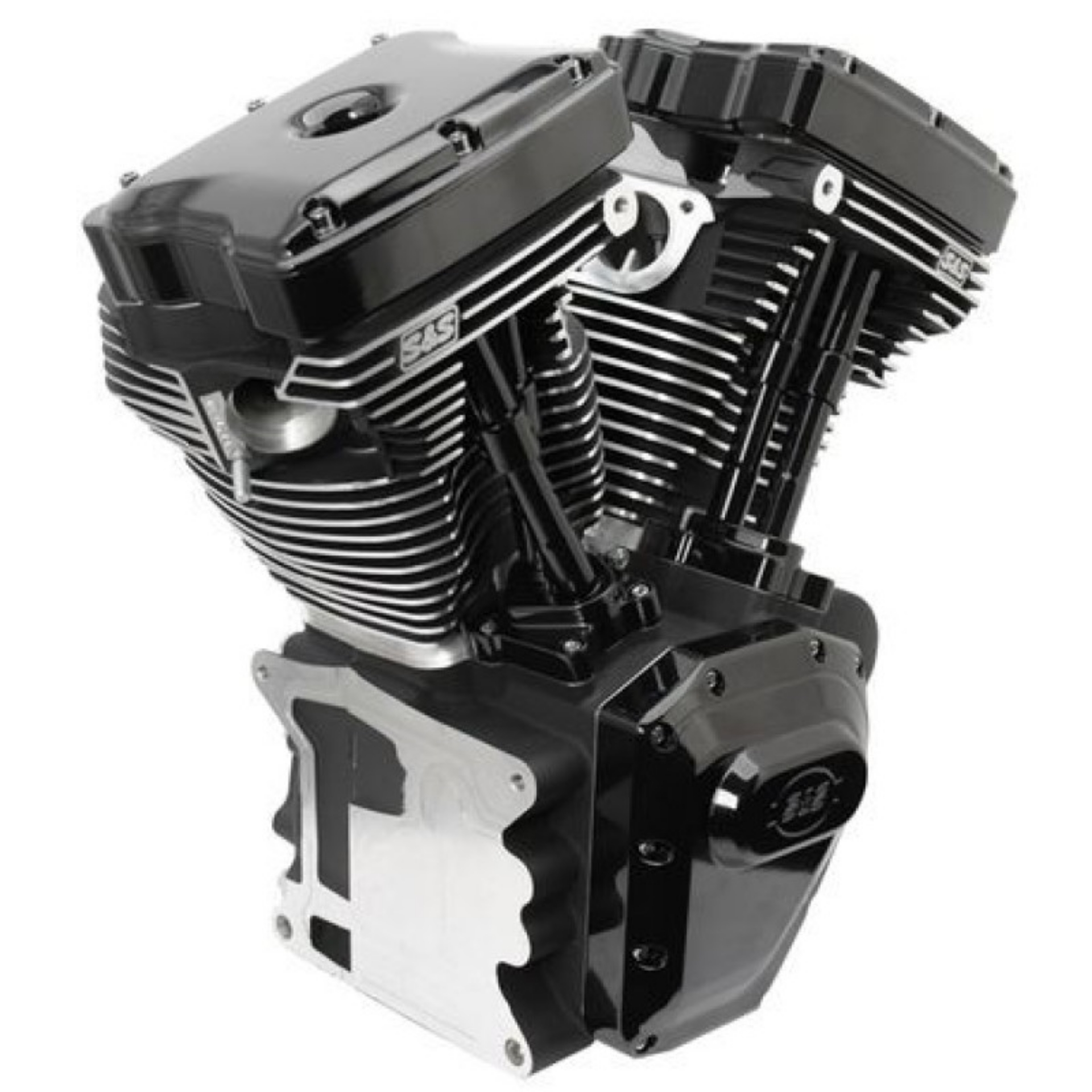 Picture of S&S Cycle 06-17 Dyna T124 Black Edition Long Block Engine - Wrinkle Black