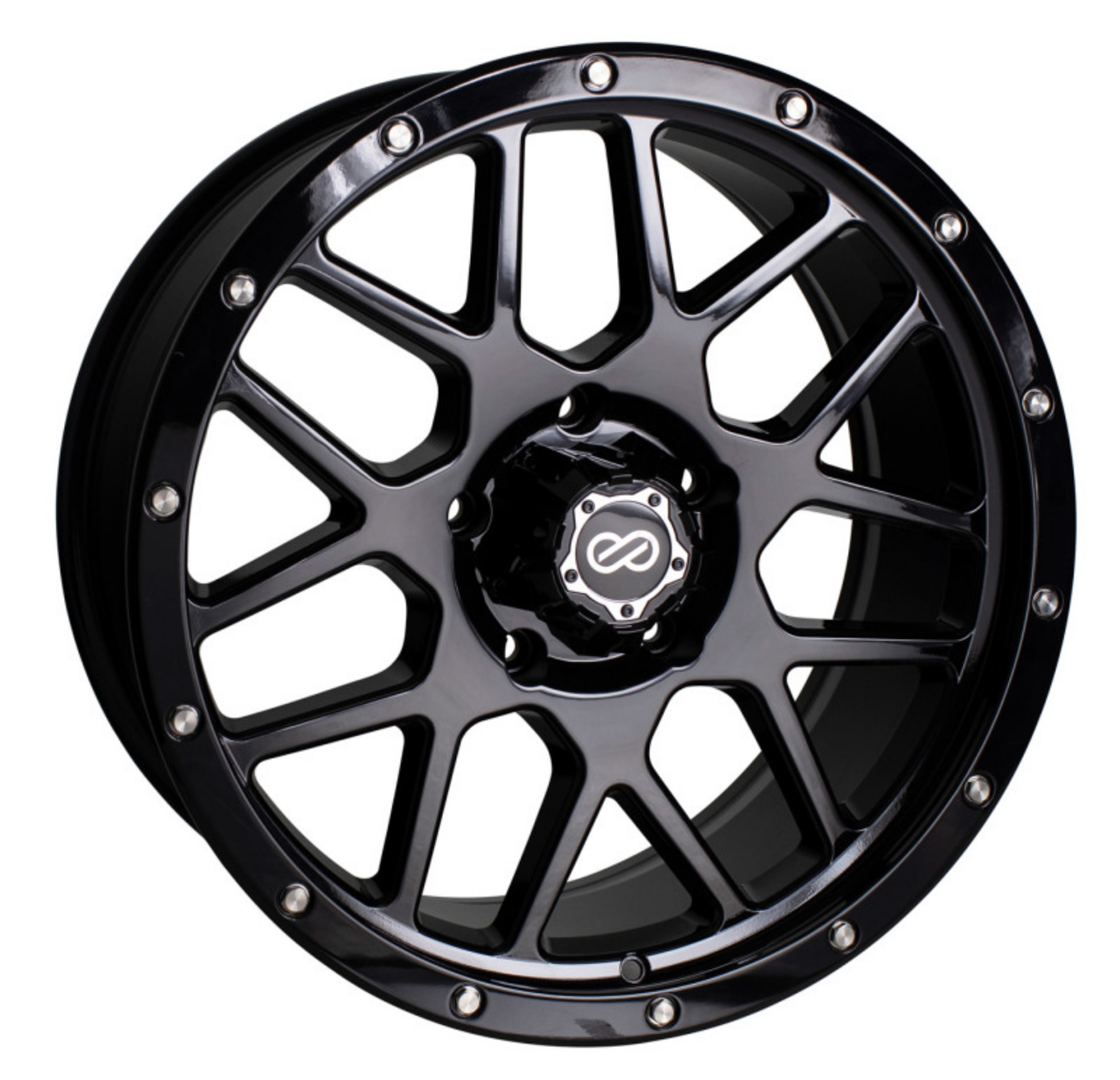 Picture of Enkei Matrix 18x9 6x139-7 -10mm Offset 108mm Bore Gloss Black Wheel