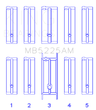 Picture of King Engine Bearings Mazda 626 F8 Size STD Main Bearing Set