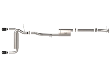 Picture of aFe Vulcan 3in 304 SS Cat-Back Exhaust 2021 Ford Bronco L4-2-3L t-V6-2-7L tt w- Black Tips