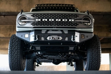 Picture of DV8 Offroad 2021+ Ford Bronco Front Bumper Winch Capable w- Optional Bull Bar-Aux Light Opening