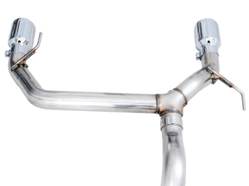 Picture of AWE Tuning 2021+ Ford Bronco 0FG Dual Rear Exit Exhaust w-Chrome Silver Tips & Bash Guard