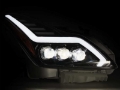 Picture of AlphaRex 08-13 Infiniti G37 Coupe SD NOVA LED Proj Headlights Plank Gloss Blk w-Activ Light-Seq Sig