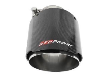 Picture of aFe MACH Force-Xp 304 SS Clamp-On Exhaust Tip 2-5in- Inlet - 4-5in- Outlet - 7in- L - Carbon Fiber