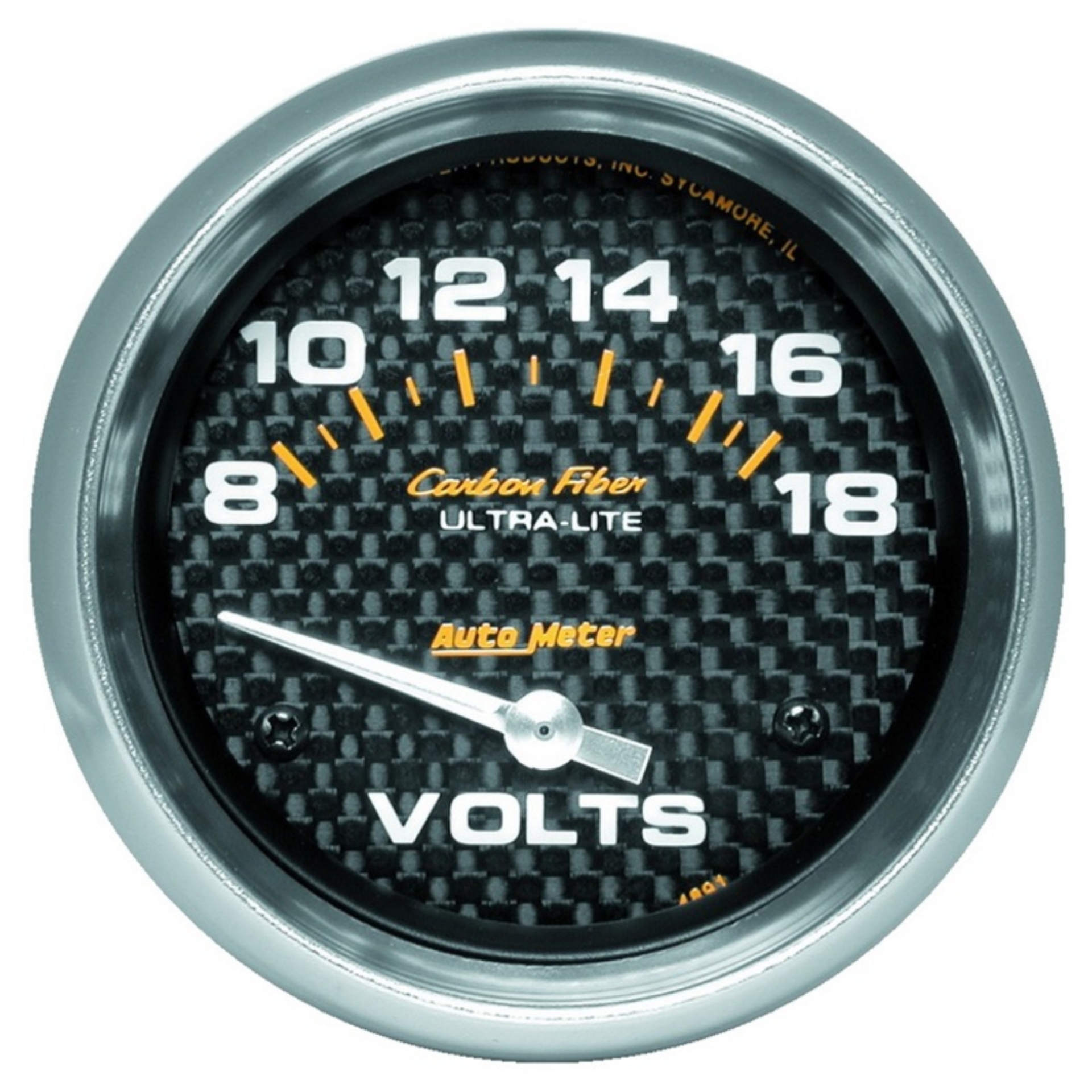 Picture of Autometer Carbon Fiber 2-5-8in 18V Electric Voltmeter Gauge