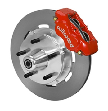 Picture of Wilwood Forged Dynalite Front Kit 19-00in Plain Rotor Red WWE ProSpindle 5x5-00in Hub