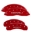 Picture of MGP 4 Caliper Covers Engraved Front & Rear Denali Red finish Silver Engraved