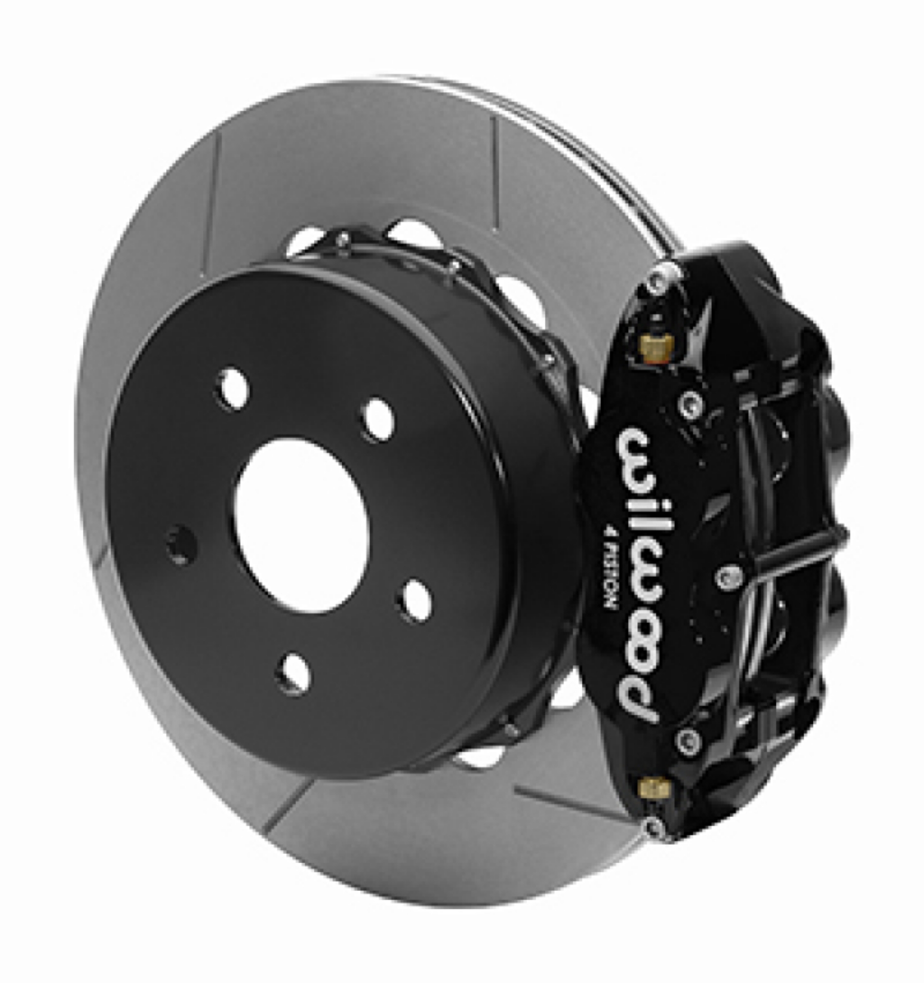 Picture of Wilwood 2020+ Jeep Gladiator JT Narrow Superlite 4R Rear Slotted Brake Kit 14-00in Black w- Lines