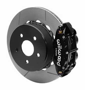 Picture of Wilwood 2020+ Jeep Gladiator JT Narrow Superlite 4R Rear Slotted Brake Kit 14-00in Black w- Lines