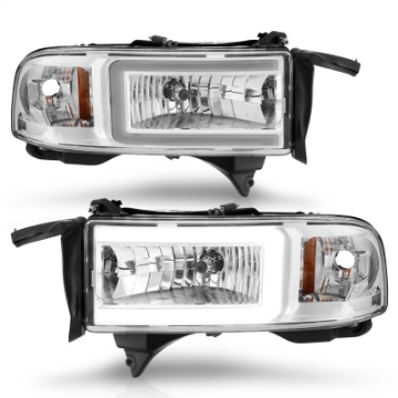 Picture of ANZO 94-02 Dodge RAM Crystal Headlight - w- Light Bar Chrome Housing