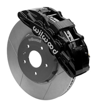 Picture of Wilwood 14-19 Chevrolet Corvette SX6R Front Brake Kit 14in SRP Slotted-Drilled Black - w- Lines