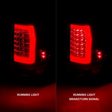 Picture of ANZO 04-15 Nissan Titan Full LED Taillights Chrome Housing Red-Clear Lens