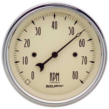 Picture of Autometer 3-3-8in- Antique Beige 8K RPM In-Dash Tachometer Gauge