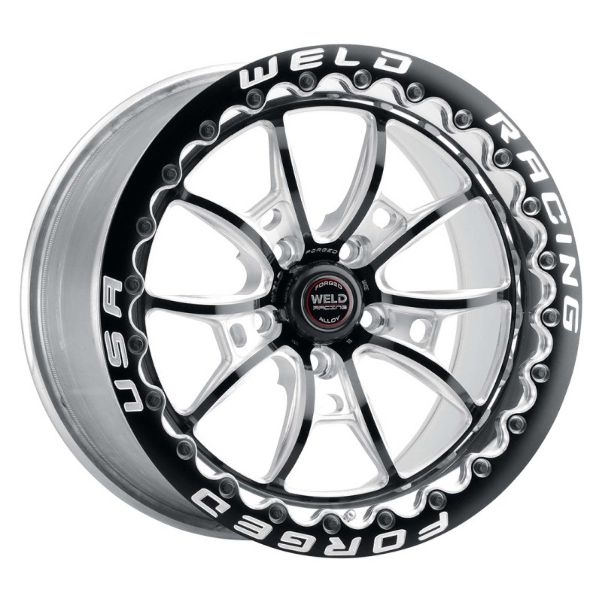 Picture of Weld S80 18x5 - 5x4-5 BP - 2-1in- BS -23mm Offset Black Wheel 3-18 ID High Pad - non-Beadlock