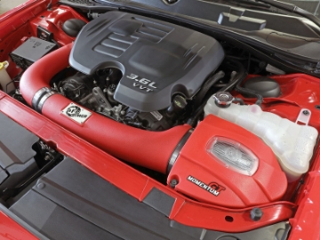 Picture of aFe Momentum GT Dry S Stage-2 Intake System 11-15 Dodge Challenger-Charger V6-3-6L Red