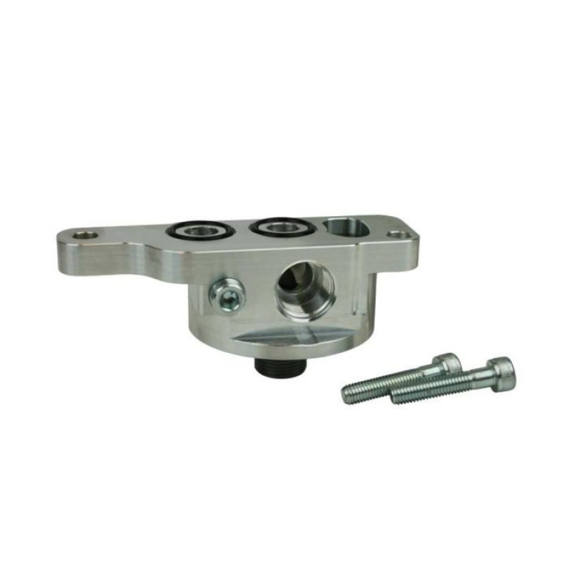 Picture of Moroso GM LS -10AN Accumulator Input Spin On Oil Filter Adapter For Moroso Outbound Rail Oil Pan