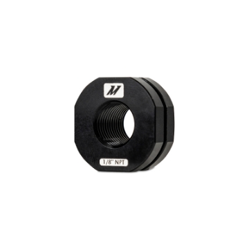 Picture of Mishimoto 1-8in NPT CNC-Machined Nozzle Mount Adapter - Black