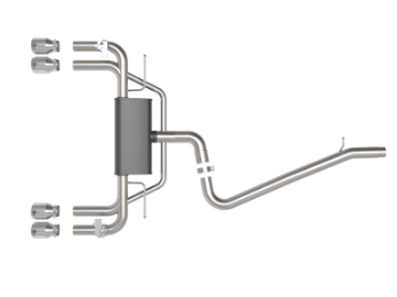 Picture of aFe MACHForce XP 3in-2-5in 304SS Exhaust Cat-Back 15-20 Audi S3 L4-2-0L t - Polished Tips