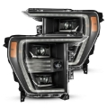 Picture of AlphaRex 21-22 Ford F150 PRO-Series Projector headlights Black w-Activ Light-Seq Signal