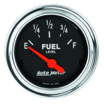 Picture of Autometer Traditional Chrome 2-1-16in 0 Ohm - 30 Ohm Full Electrical Fuel Level Gauge