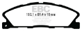 Picture of EBC 13-19 Ford Explorer 3-5TT Greenstuff Front Brake Pads