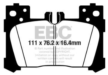 Picture of EBC 2018+ Lexus LC500 5-0L Redstuff Rear Brake Pads