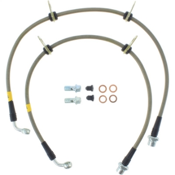 Picture of StopTech 12-15 Scion IQ Stainless Steel Front Brake Lines