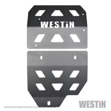 Picture of Westin 18-22 Jeep Wrangler JL Transmission Pan Skid Plate - Textured Black