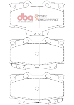 Picture of DBA 92-99 Toyota Land Cruiser XP Performance Front Brake Pads