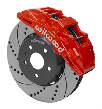 Picture of Wilwood SX6R Front Brake Kit 14in SRP Slotted-Drilled Red 16-19 Chevy Camaro SS